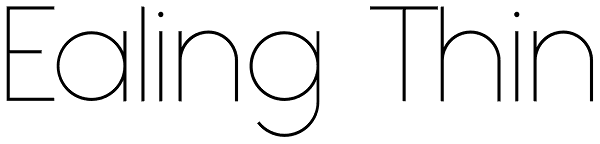 Ealing Thin Font