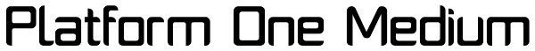 Platform One Medium Font