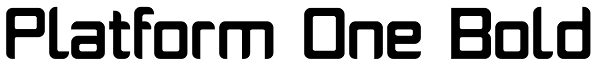 Platform One Bold Font