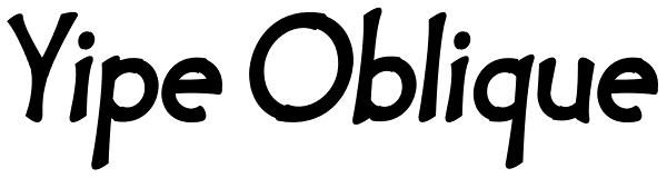 Yipe Oblique Font