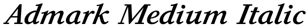 Admark Medium Italic Font