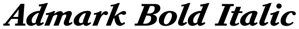 Admark Bold Italic Font