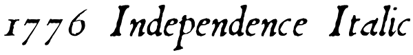 1776 Independence Italic Font