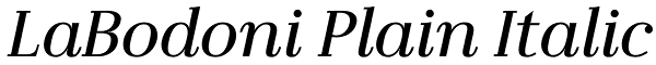 LaBodoni Plain Italic Font
