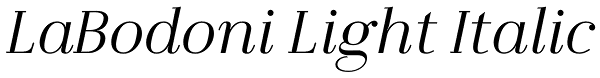 LaBodoni Light Italic Font