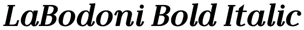 LaBodoni Bold Italic Font