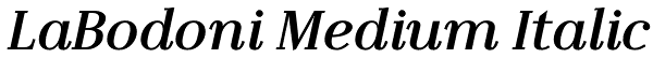 LaBodoni Medium Italic Font