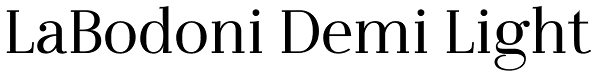 LaBodoni Demi Light Font