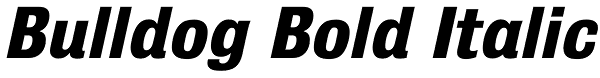 Bulldog Bold Italic Font