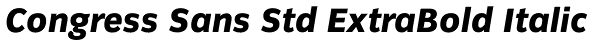 Congress Sans Std ExtraBold Italic Font