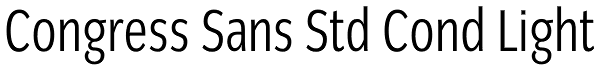 Congress Sans Std Cond Light Font
