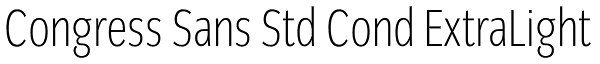 Congress Sans Std Cond ExtraLight Font