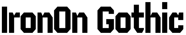 IronOn Gothic Font