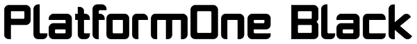 PlatformOne Black Font