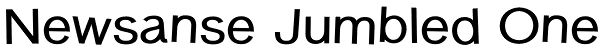 Newsanse Jumbled One Font