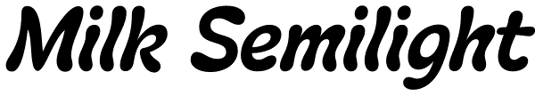 Milk Semilight Font