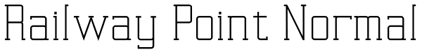 Railway Point Normal Font