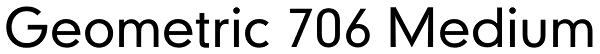 Geometric 706 Medium Font