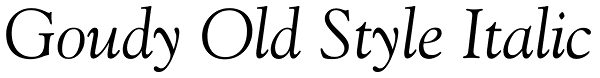 Goudy Old Style Italic Font