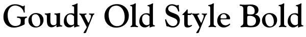 Goudy Old Style Bold Font