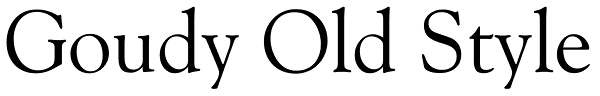 Goudy Old Style Font