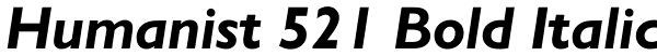 Humanist 521 Bold Italic Font