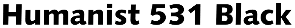 Humanist 531 Black Font