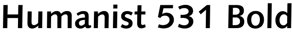 Humanist 531 Bold Font