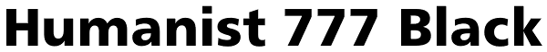 Humanist 777 Black Font