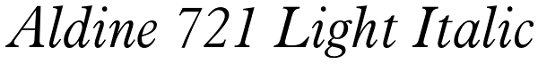 Aldine 721 Light Italic Font