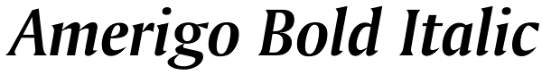 Amerigo Bold Italic Font