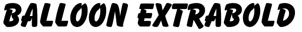 Balloon ExtraBold Font