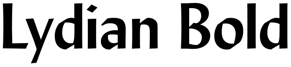 Lydian Bold Font