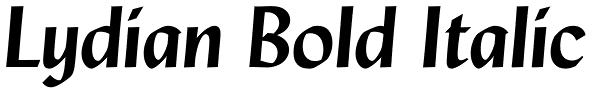 Lydian Bold Italic Font