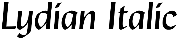 Lydian Italic Font