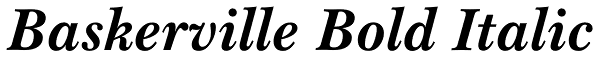 Baskerville Bold Italic Font