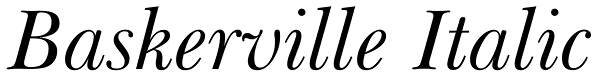 Baskerville Italic Font