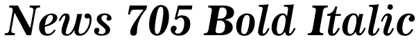 News 705 Bold Italic Font