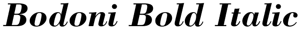 Bodoni Bold Italic Font