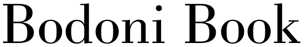 Bodoni Book Font