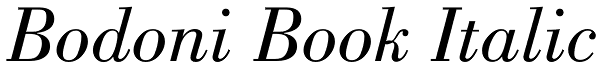 Bodoni Book Italic Font