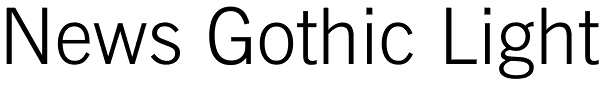 News Gothic Light Font