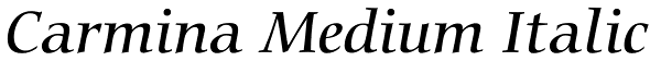 Carmina Medium Italic Font