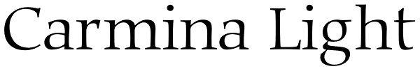 Carmina Light Font