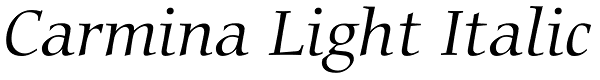 Carmina Light Italic Font