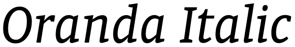 Oranda Italic Font