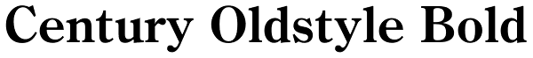 Century Oldstyle Bold Font