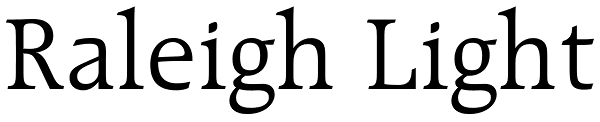 Raleigh Light Font