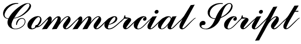 Commercial Script Font