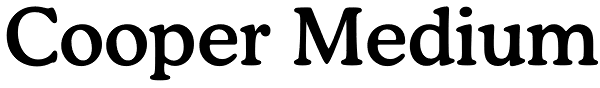 Cooper Medium Font